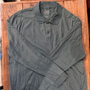 St. John's Bay Green Long Sleeve Polo